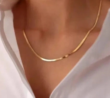gold chain for women men, slim snake