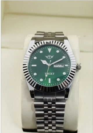 RLX Design Day-Date Function Working Adjustable Chain Analog Watch