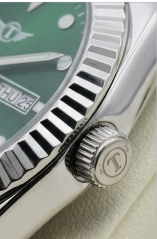 RLX Design Day-Date Function Working Adjustable Chain Analog Watch
