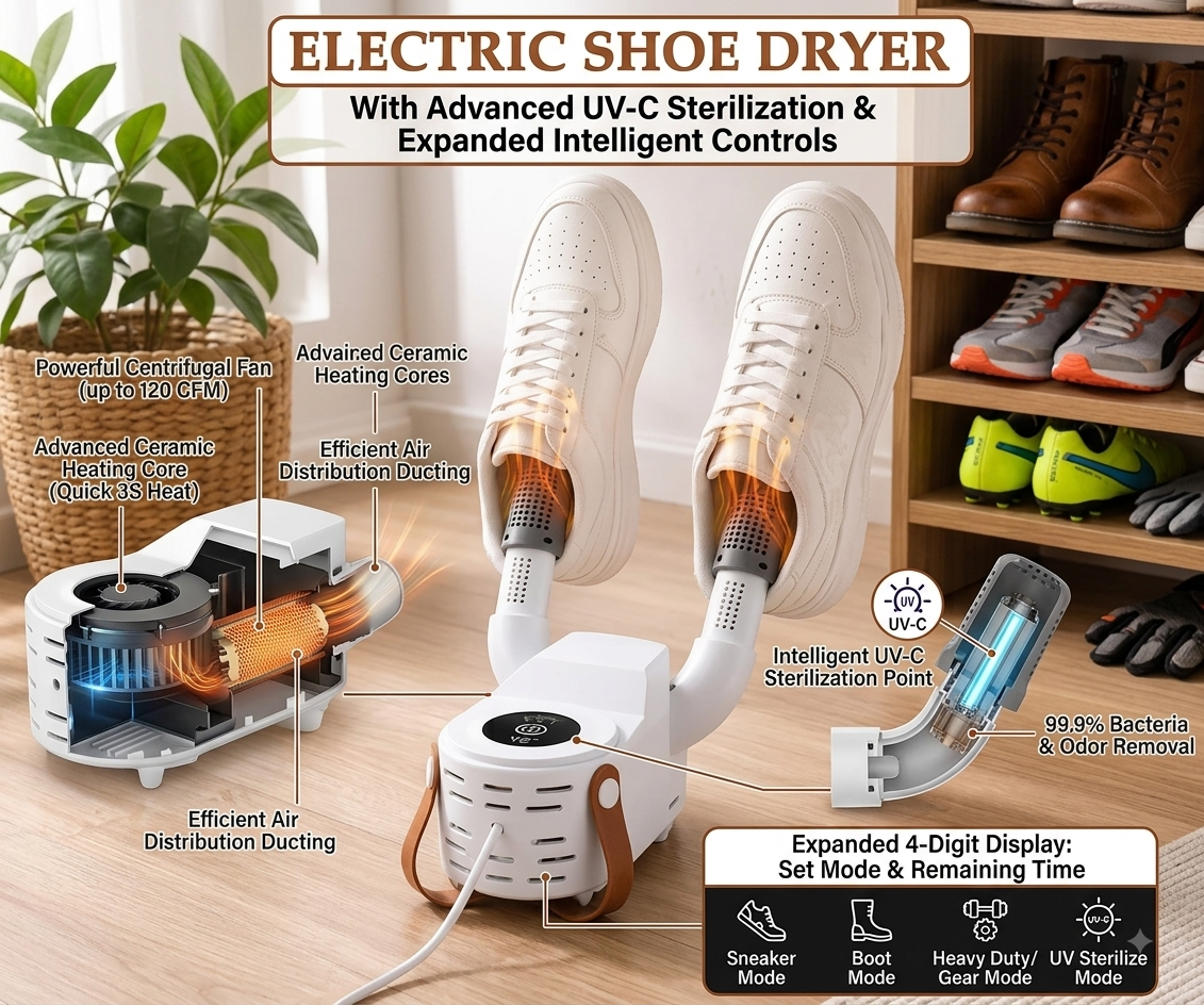 Electric shoe dryer