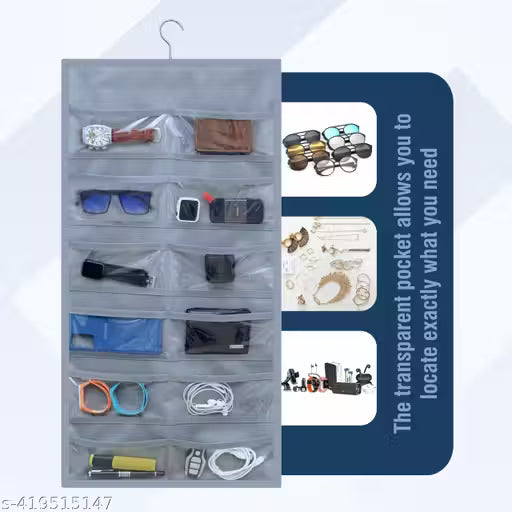 FAB ELLITE Sunglasses Organizer Hanging Storage Wall Mounted Glasses Case Eyeglasses Holder Closet Organizer, Accessories Organizer (GREY)