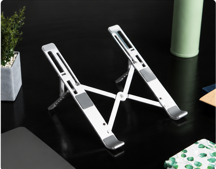 6 Angles Adjustable Aluminum Ergonomic Foldable Portable Tabletop Laptop/Desktop Riser Stand Holder