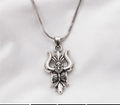 Round chain silver with trishul damru locket bhole Baba high quality product