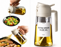 Spinfluencs 200ml Glass Oil Spray Dispenser for Cooking | Refillable Olive Oil Sprayer Mister for Fryer, BBQ, Salad & Frying | Food Grade Vinegar Sprinkler Bottle for Kitchen Use