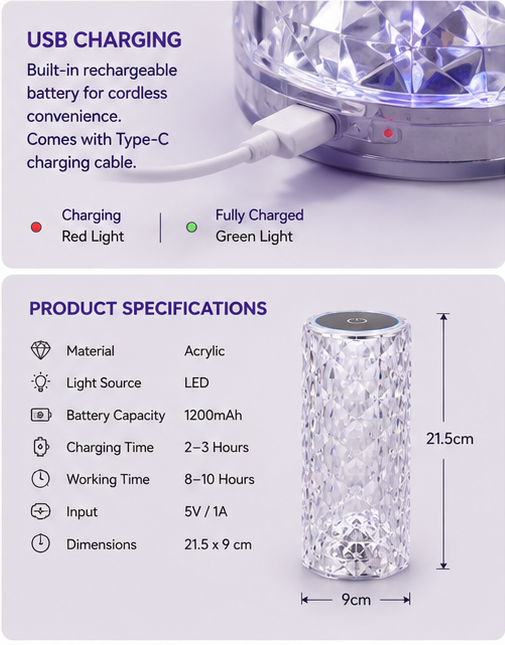 Crystal Touch Lamp