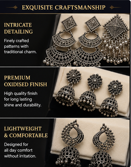 Trendy 12 Pair Earrings Box for Women | Stylish Artificial Earrings Combo Set | Daily & Party Wear