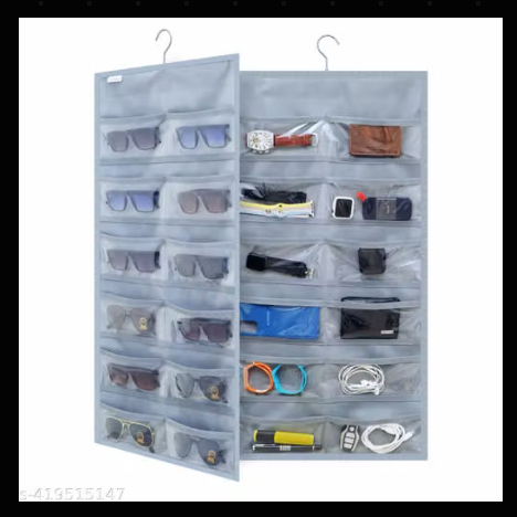 FAB ELLITE Sunglasses Organizer Hanging Storage Wall Mounted Glasses Case Eyeglasses Holder Closet Organizer, Accessories Organizer (GREY)