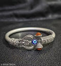 Mahakal Evil Eye Kada Bracelet for Men | Stylish Rudraksha Silver Kada