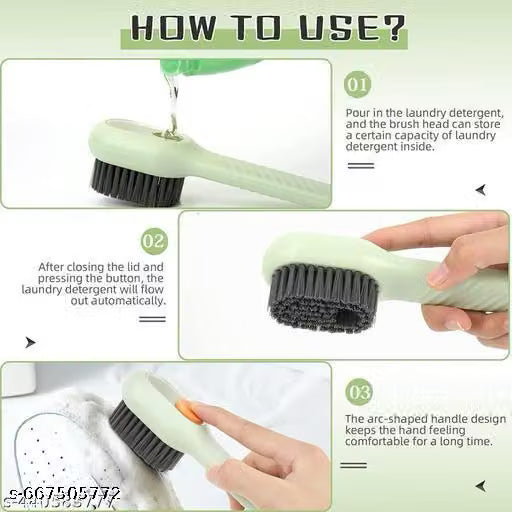Liquid Adding Soft Fur Cleaning Brush Multifunctional Shoe Brush Clothes Cleaning Tools