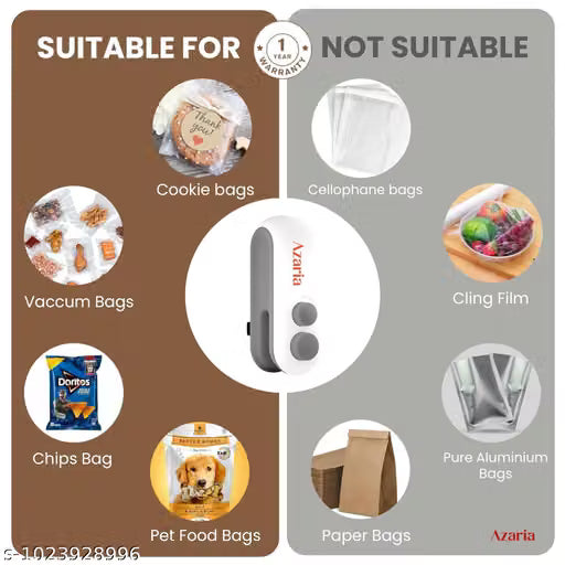 Portable Mini Sealing Machine, Handheld Packet Sealer, portable sealing machine, packet sealer for Food, Snacks, Chips, Fresh Storage, Sealing Machine