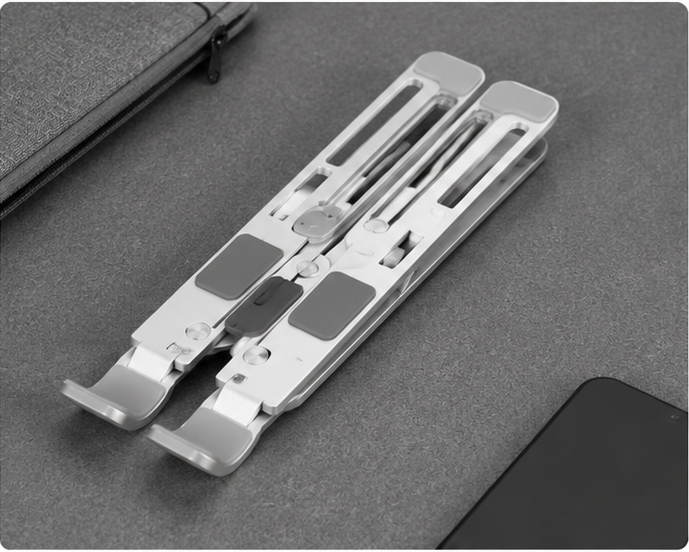 6 Angles Adjustable Aluminum Ergonomic Foldable Portable Tabletop Laptop/Desktop Riser Stand Holder