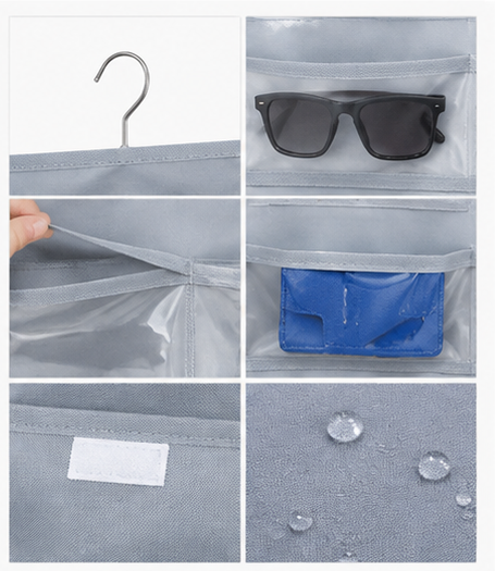 FAB ELLITE Sunglasses Organizer Hanging Storage Wall Mounted Glasses Case Eyeglasses Holder Closet Organizer, Accessories Organizer (GREY)