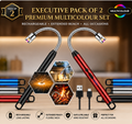 Flexible Neck USB Plasma Arc Lighters for Candles, Gas Stove & BBQ [ PACK OF 2, MULTICOLOR ]