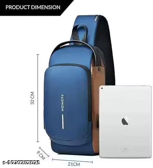 Waterproof Polyester Slim Unisex Crossbody Sling Bag Chest Backpack Men's Shoulder Bag, Leisure Travel Handbag, Hard Shell Anti-Theft Chest Bag