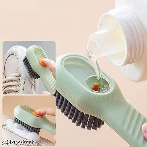 Liquid Adding Soft Fur Cleaning Brush Multifunctional Shoe Brush Clothes Cleaning Tools