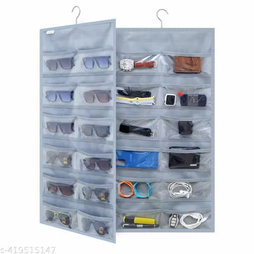 FAB ELLITE Sunglasses Organizer Hanging Storage Wall Mounted Glasses Case Eyeglasses Holder Closet Organizer, Accessories Organizer (GREY)