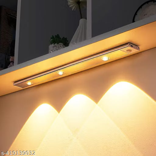 ABFASHION Under Cabinet Lights LED Motion Sensor Indoor, USB Rechargeable ,3 Light Modes Stepless Dimming Hill Light, 6500K Night Light for Closet Cabinet Kitchen Wardrobe (15.74in/40cm)