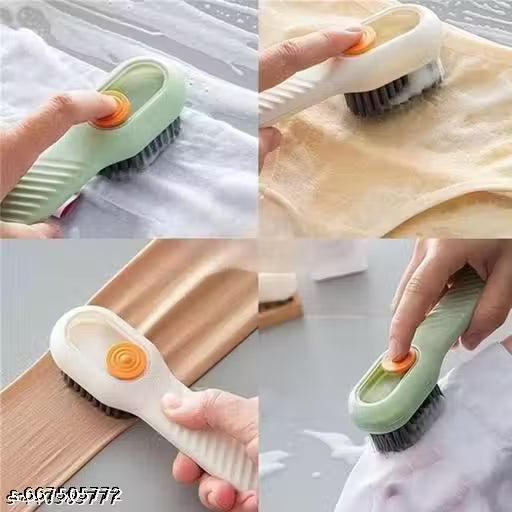 Liquid Adding Soft Fur Cleaning Brush Multifunctional Shoe Brush Clothes Cleaning Tools
