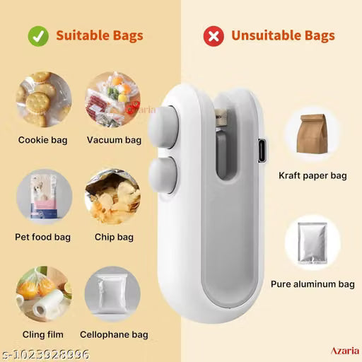 Portable Mini Sealing Machine, Handheld Packet Sealer, portable sealing machine, packet sealer for Food, Snacks, Chips, Fresh Storage, Sealing Machine