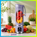 Portable Blender Electric Juicers Fruit Mixers USB Rechargeable Smoothie Mini Personal Juicer 10 Blades 3Gears With 1500 Mah Rechargeable Battery-Smoothie Blender(PURPLE)