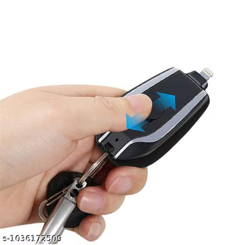 1500mah Key Chain Portable Chargers 10w Type c Output Outdoor Pocket Emergency Power Bank Type C