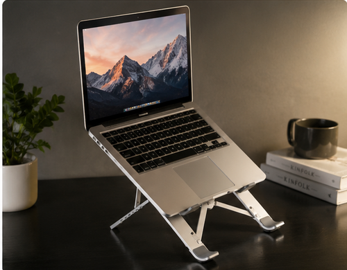 6 Angles Adjustable Aluminum Ergonomic Foldable Portable Tabletop Laptop/Desktop Riser Stand Holder